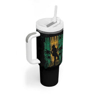Jamaica One Love Grunge Tumbler With Handle Jamrock - Wonder Print Shop