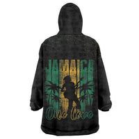 Jamaica One Love Grunge Wearable Blanket Hoodie Jamrock - Wonder Print Shop