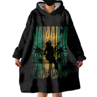 Jamaica One Love Grunge Wearable Blanket Hoodie Jamrock - Wonder Print Shop