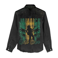 Jamaica One Love Grunge Women Casual Shirt Jamrock - Wonder Print Shop