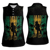 Jamaica One Love Grunge Women Sleeveless Polo Shirt Jamrock - Wonder Print Shop