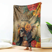 Dia de Los Muertos Mexico Blanket Aztec Goddess Mictecacihuatl
