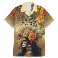 Dia de Los Muertos Mexico Family Matching Mermaid Dress and Hawaiian Shirt Aztec Goddess Mictecacihuatl LT7 - Wonder Print Shop