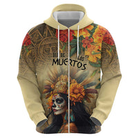 Dia de Los Muertos Mexico Hoodie Aztec Goddess Mictecacihuatl - Wonder Print Shop