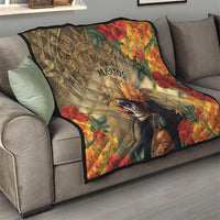 Dia de Los Muertos Mexico Quilt Aztec Goddess Mictecacihuatl - Wonder Print Shop