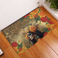 Dia de Los Muertos Mexico Rubber Doormat Aztec Goddess Mictecacihuatl - Wonder Print Shop