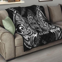 Custom New Zealand Rugby Quilt 2023 World Cup Aotearoa Haka Face - Wonder Print Shop