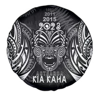 Custom New Zealand Rugby Spare Tire Cover 2023 World Cup Aotearoa Haka Face - Wonder Print Shop