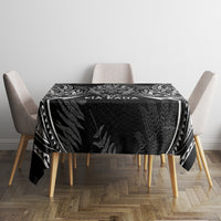 Custom New Zealand Rugby Tablecloth 2023 World Cup Aotearoa Haka Face - Wonder Print Shop