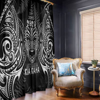 Custom New Zealand Rugby Window Curtain 2023 World Cup Aotearoa Haka Face - Wonder Print Shop
