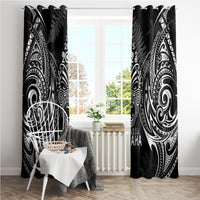 Custom New Zealand Rugby Window Curtain 2023 World Cup Aotearoa Haka Face - Wonder Print Shop