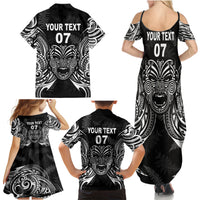 New Zealand Rugby Family Matching Summer Maxi Dress and Hawaiian Shirt 2023 World Cup Aotearoa Create History - Wonder Print Shop