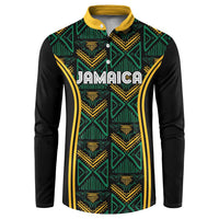 Jamaica Reggae Boyz Custom Button Sweatshirt Ethnic Motifs LT7 - Wonder Print Shop
