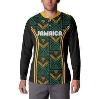 Jamaica Reggae Boyz Custom Button Sweatshirt Ethnic Motifs LT7 - Wonder Print Shop