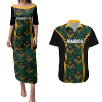 Jamaica Reggae Boyz Custom Couples Matching Puletasi and Hawaiian Shirt Ethnic Motifs LT7 - Wonder Print Shop