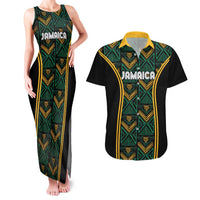 Jamaica Reggae Boyz Custom Couples Matching Tank Maxi Dress and Hawaiian Shirt Ethnic Motifs LT7 - Wonder Print Shop