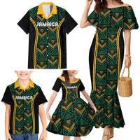 Jamaica Reggae Boyz Custom Family Matching Mermaid Dress and Hawaiian Shirt Ethnic Motifs LT7 - Wonder Print Shop