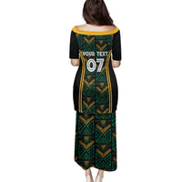 Jamaica Reggae Boyz Custom Family Matching Puletasi and Hawaiian Shirt Ethnic Motifs - Wonder Print Shop