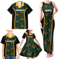 Jamaica Reggae Boyz Custom Family Matching Tank Maxi Dress and Hawaiian Shirt Ethnic Motifs - Wonder Print Shop