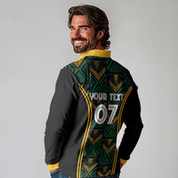 Jamaica Reggae Boyz Custom Long Sleeve Polo Shirt Ethnic Motifs - Wonder Print Shop