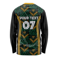 Jamaica Reggae Boyz Custom Long Sleeve Shirt Ethnic Motifs - Wonder Print Shop