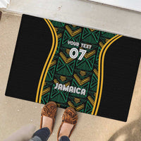 Jamaica Reggae Boyz Custom Rubber Doormat Ethnic Motifs - Wonder Print Shop