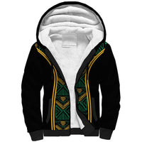 Jamaica Reggae Boyz Custom Sherpa Hoodie Ethnic Motifs - Wonder Print Shop