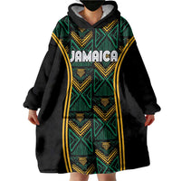 Jamaica Reggae Boyz Custom Wearable Blanket Hoodie Ethnic Motifs - Wonder Print Shop