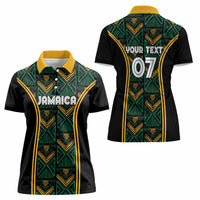 Jamaica Reggae Boyz Custom Women Polo Shirt Ethnic Motifs - Wonder Print Shop