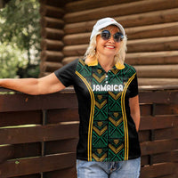 Jamaica Reggae Boyz Custom Women Polo Shirt Ethnic Motifs - Wonder Print Shop