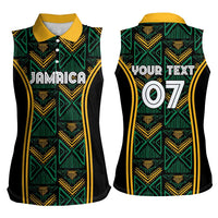 Jamaica Reggae Boyz Custom Women Sleeveless Polo Shirt Ethnic Motifs - Wonder Print Shop