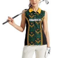 Jamaica Reggae Boyz Custom Women Sleeveless Polo Shirt Ethnic Motifs - Wonder Print Shop