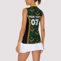 Jamaica Reggae Boyz Custom Women Sleeveless Polo Shirt Ethnic Motifs - Wonder Print Shop