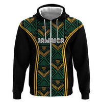 Jamaica Reggae Boyz Custom Zip Hoodie Ethnic Motifs - Wonder Print Shop