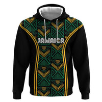 Jamaica Reggae Boyz Custom Zip Hoodie Ethnic Motifs - Wonder Print Shop