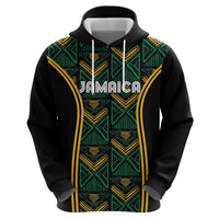 Jamaica Reggae Boyz Custom Zip Hoodie Ethnic Motifs - Wonder Print Shop