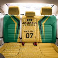 Jamaica Custom Back Car Seat Cover Ethnic Motifs - Gold Accents LT7 - Wonder Print Shop