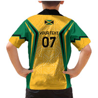 Jamaica Custom Family Matching Mermaid Dress and Hawaiian Shirt Ethnic Motifs - Gold Accents LT7 - Wonder Print Shop