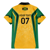 Jamaica Custom Family Matching Mermaid Dress and Hawaiian Shirt Ethnic Motifs - Gold Accents LT7 - Wonder Print Shop