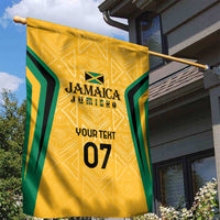 Jamaica Custom Garden Flag Ethnic Motifs - Gold Accents - Wonder Print Shop