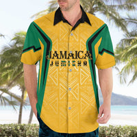 Jamaica Custom Hawaiian Shirt Ethnic Motifs - Gold Accents - Wonder Print Shop
