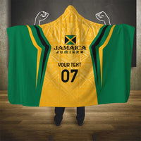 Jamaica Custom Hooded Blanket Ethnic Motifs - Gold Accents