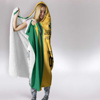 Jamaica Custom Hooded Blanket Ethnic Motifs - Gold Accents