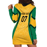 Jamaica Custom Hoodie Dress Ethnic Motifs - Gold Accents - Wonder Print Shop