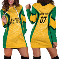 Jamaica Custom Hoodie Dress Ethnic Motifs - Gold Accents - Wonder Print Shop