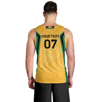 Jamaica Custom Men Tank Top Ethnic Motifs - Gold Accents - Wonder Print Shop