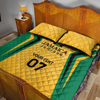 Jamaica Custom Quilt Bed Set Ethnic Motifs - Gold Accents - Wonder Print Shop