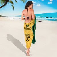 Jamaica Custom Sarong Ethnic Motifs - Gold Accents - Wonder Print Shop
