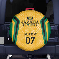 Jamaica Custom Spare Tire Cover Ethnic Motifs - Gold Accents - Wonder Print Shop