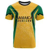 Jamaica Custom T Shirt Ethnic Motifs - Gold Accents - Wonder Print Shop